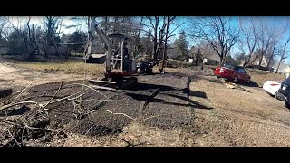 Trying new 30 inch bucket on Takeuchi tb016 [upl. by Thorin160]