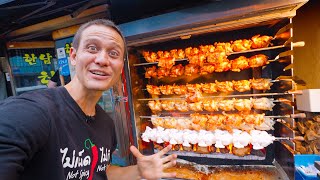 Korean Street Food  15 ROAST CHICKEN Stuffed with Garlic  Ginseng in Seoul [upl. by Kurtzman]