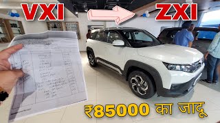 Brezza 2022 Converted from VXI to ZXI with company Genuine Accessories in ₹85000 only 😱😱 [upl. by Eniamat]