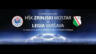 HŠK Zrinjski  Legia Warszawa 11 cijela utakmica [upl. by Ennairam]