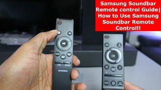 Samsung Soundbar Remote Control Guide How to Use Samsung Soundbar Remote Control [upl. by Notnad]