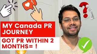 My Canada PR timeline  How I got my PR within 45 days [upl. by Aelrac204]