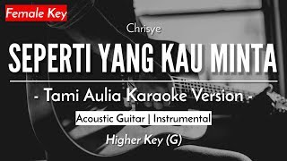 Seperti Yang Kau Minta Karaoke Akustik  Chrisye Female Key  HQ Audio [upl. by Petulia]