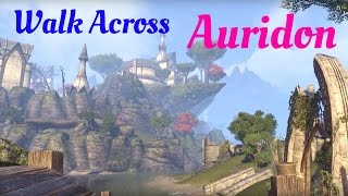 HOW BIG IS THE MAP in Elder Scrolls Online Auridon Walk Across the Map [upl. by Mile274]