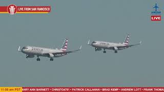 DOUBLE LANDINGS on the 28s at SFO [upl. by Hermosa669]