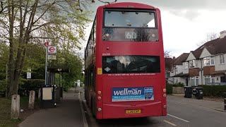 FRV Arriva London Bus Route 60 Old Coulsdon  Streatham Wright Gemini 2 VDL DB300 DW299 LJ10CVF [upl. by Ardine]