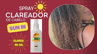 COMO CLAREAR CABELO EM CASA COM SUN IN  sunin clareador crespasecacheadas pintarcabelo [upl. by Anem]