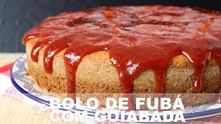 Bolo de fubá com coco e cobertura de goiabada [upl. by Ronn]