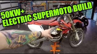 50KW ELECTRIC SUPERMOTO MX BIKE BUILD EP 1 WILL IT WORK [upl. by Koblas]