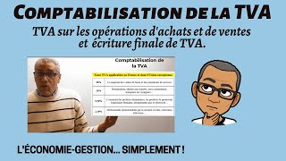 COMPTABILISATION DE LA TVA  TVA déductible TVA colletée TVA à décaisser Crédit de TVA [upl. by Hanan]