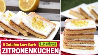 5 Zutaten Low Carb Zitronenkuchen ohne Mehl und Zucker  Low Carb Kuchen schnell amp einfach backen [upl. by Siegler416]