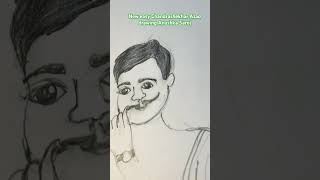 How to draw new easy Chandrashekhar Azad drawing shorts for video 🙏🙏🙏🙏🙏🙏drawing art [upl. by Naujad]