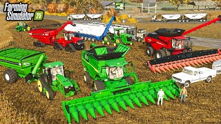 FARMING SIMULATOR 25 GIANT CORN HARVEST MULTIPLAYER CREW [upl. by Siramed]