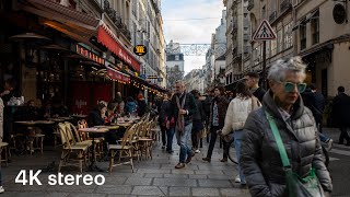 Walking in Paris – Rue de Seine 4K Stereo Sounds [upl. by Alexia]