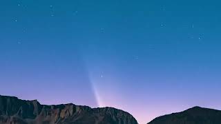 NewlyDiscovered Comet Streaks Across California Night Sky [upl. by Crowns805]