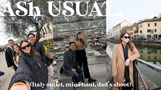 AShUSUAL IN ITALY OUTLET HAUL DADS SHOOT ETC  ASHLEY SANDRINE [upl. by Ahsats]