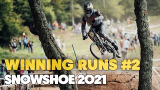 Winning Runs from Snowshoe Round 2  UCI MTB World Cup 2021 [upl. by Iknarf606]