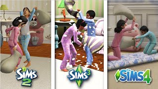 Sims 2 vs Sims 3 vs Sims 4  Sleepover [upl. by Kallista895]