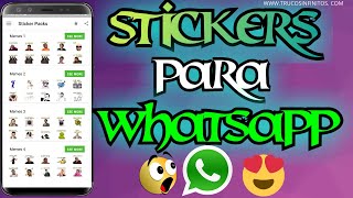 😍😱CÓMO TENER LOS MEJORES STICKERS PARA WHATSAPP 😱🤩 [upl. by Conlan]