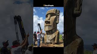 The Giant Statues of Easter Island How Were They Moved history shorts moai [upl. by Asilet904]