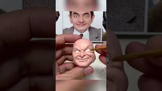 Clay Artisan JAY ：Crafting Mr Bean’s Expressive Clay Portrait [upl. by Esinnej625]