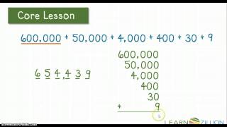 Reading and Writing Numbers in Expanded Form M4NBT2C [upl. by Nohj581]