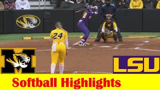 3 LSU vs 16 Missouri Softball Game 1 Highlights March 22 2024 [upl. by Scrivenor]