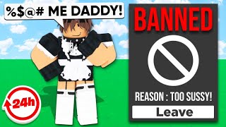 I Spent 24h Trying To Get BANNED For Acting SUS Roblox BedWars [upl. by Ylrac]