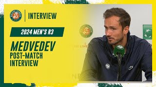 Medvedev Round 3 postmatch interview  RolandGarros 2024 [upl. by Atirma211]