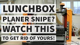 Lunchbox planer snipe Watch this hack to get rid of yours Tested on the Triton TPT125 Thicknesser [upl. by Naitsirhk]