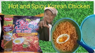 Hot and SpicyKorean Chicken Korean Chicken Noodles [upl. by Ailet]