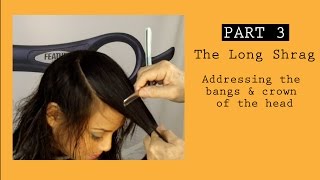 Long Razored Shag Haircut Tutorial  Full Fringe Bangs  Part 3 [upl. by Aehsila56]