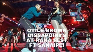 OTILE BROWN DISAPPOINTS AT RAHA FEST WITH HIS PERFORMANCE  Fans Boo him Apologizes Sanaipei Tande [upl. by Boiney]