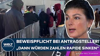 MIGRATIONSKRISE Sahra Wagenknecht quotJetziges Asylrecht kostet mehr Menschenleben als es rettetquot [upl. by Asilehc214]