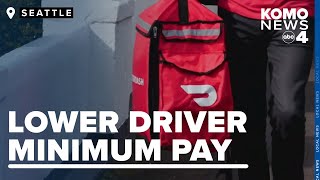 Seattle to lower minimum pay for appbased delivery drivers [upl. by Mcintosh862]