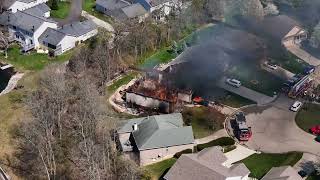 MAINEVILLE OHIO HOUSE FIRE HAMILTON TOWNSHIP HOME BURNED DOWN [upl. by Aluor809]