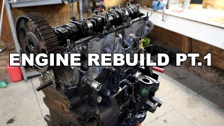 VW Golf MK1 restoration ep17  16D ENGINE REBUILD pt1 [upl. by Airlee]