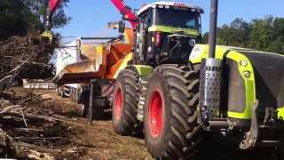 NOREMAT 80120 JENZ 820  Claas XERION 5000  BIVERT  Plaquettes forestières 3 [upl. by Meghan279]