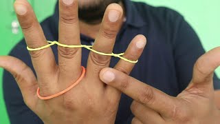 रबर से जादू करना सीखें  Rubber Band Magic Trick Revealed  Ft Hindi Magic Tricks [upl. by Libb]