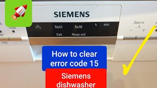 E15 Siemens dishwasher fix 🚀🔥 [upl. by Galer]