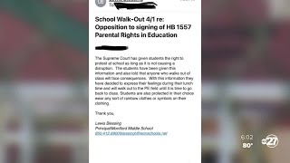 Montford Middle School students stage walkout over quotDont Say Gayquot law [upl. by Papst488]