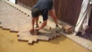 Laying block paving 45 degree herring bone [upl. by Chen]