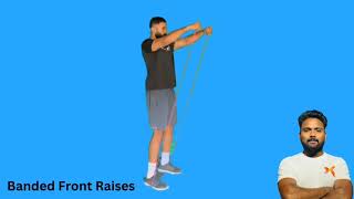 Banded Front raises fitnessmotivation motivation hiitworkout sports hiitworkoutforbeginners [upl. by Llerut]