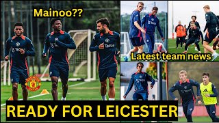 AmadMainooYoroShawUgarteRashford 🔥Man United Final training amp team news ahead Leicester [upl. by Nitsirt]