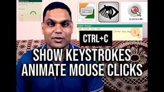 Show Key press on screen  Show mouse clicks on screen  QiPress Keypress OSD MouseTrack [upl. by Labina]