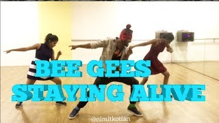 Bee Gees  Staying Alive  Nimit Kotian Choreography  Class Video [upl. by Ojadnama]