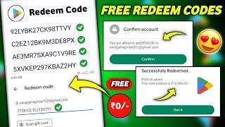 100 Free Redeem Code For Google Playstore At ₹0 How To Get Free Redeem Code  Free Redeem Code [upl. by Karlene]