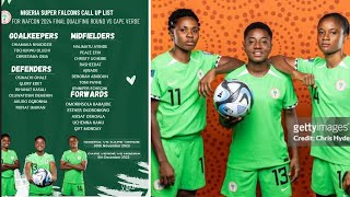 21 Super Falcons selected for Cape Verde WAFCON qualifiers  No Waldrum contract [upl. by Madison644]