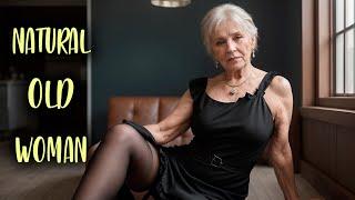 Natural OLD Woman OVER 60  Fashion tips review 65 naturalwoman [upl. by Bertsche383]