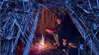 Eine Laubhütte selber bauen  Bushcraft  Survival  Herbst  Wickiup [upl. by Aceber]